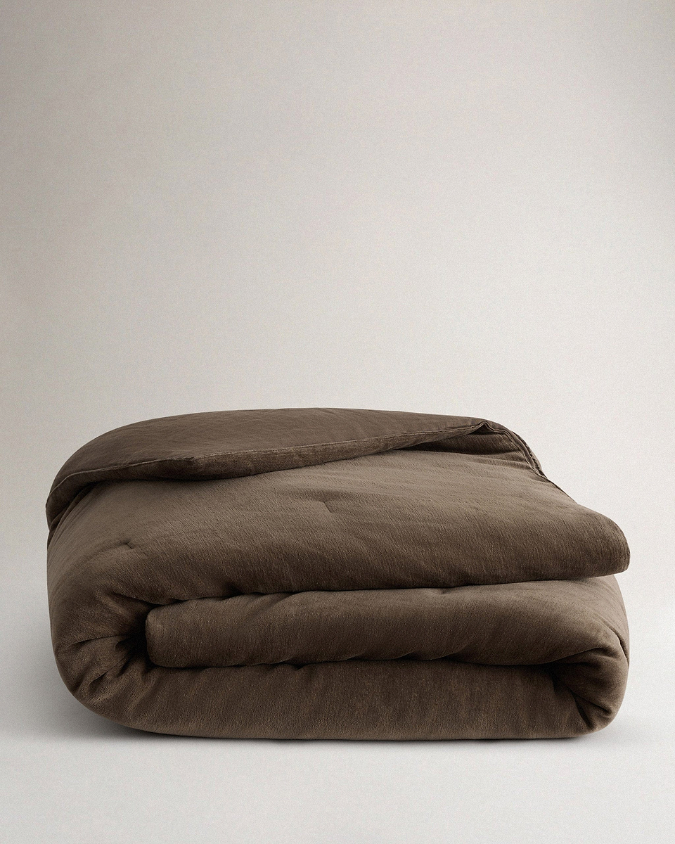 Cotton Velvet Quilt - Tobacco