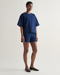 Women's Organic Denim Shorts - Indigo