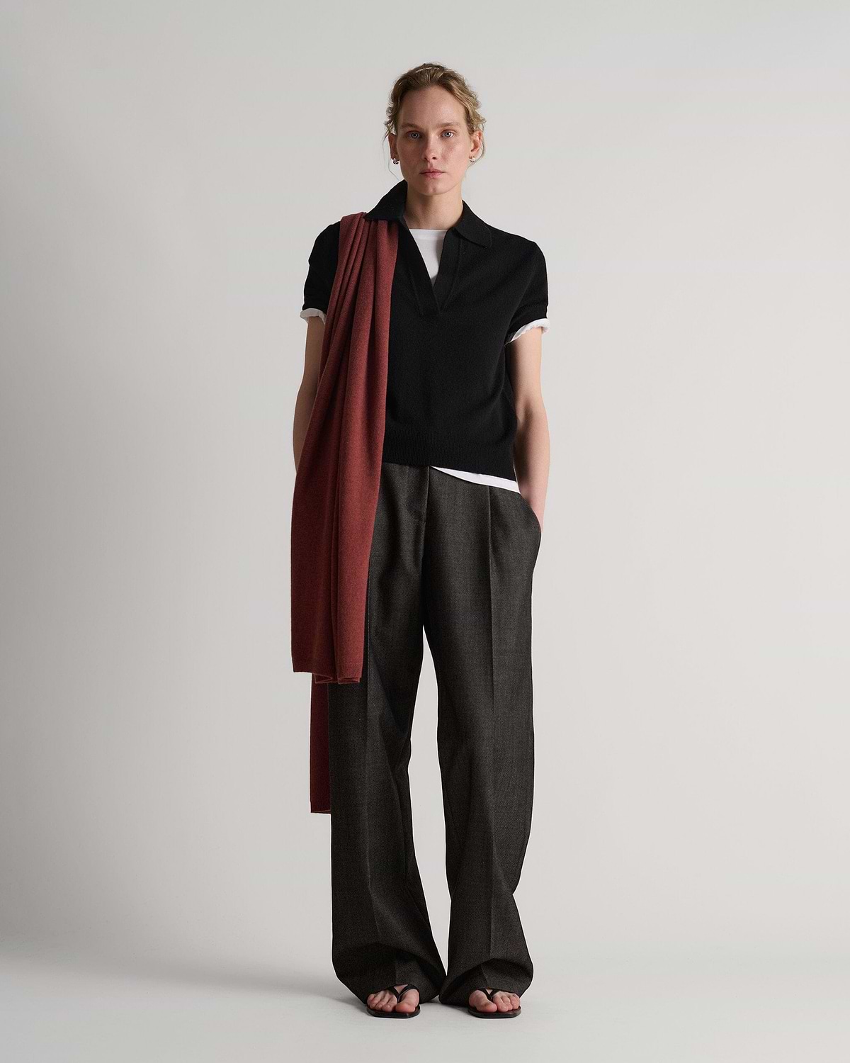 Oversized Finest Cashmere Wrap - Deep Clay