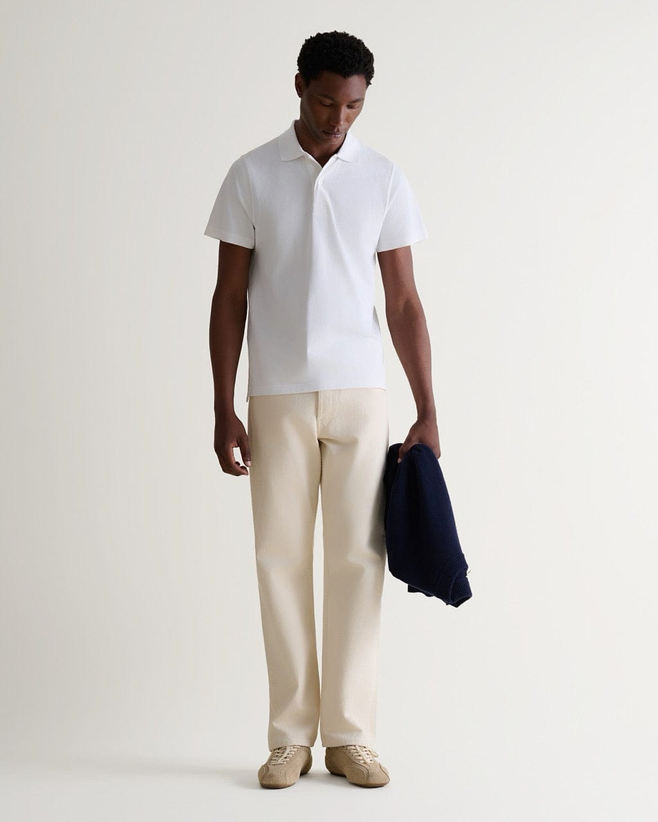 Pique Polo Shirt - White