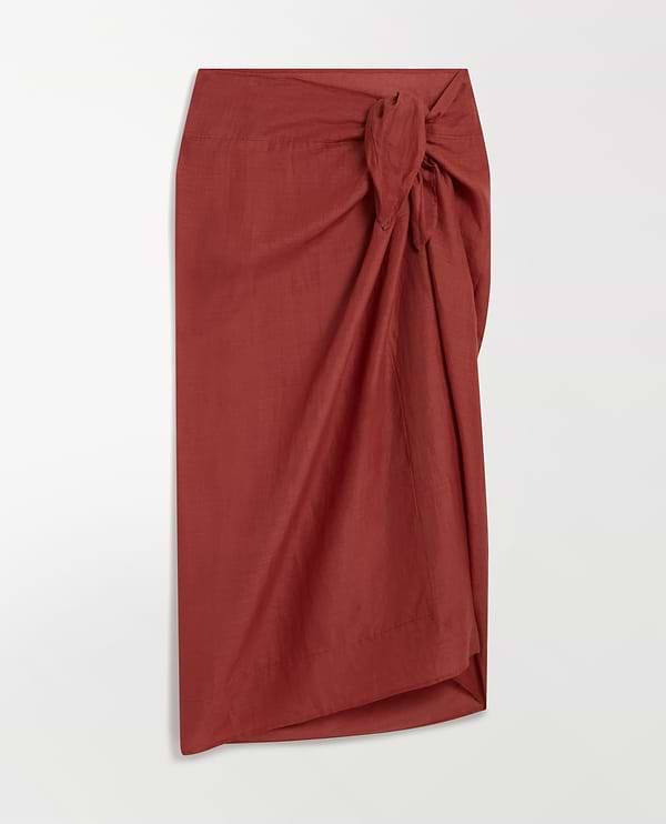 Women's Ramie Pareo Wrap - Deep Clay