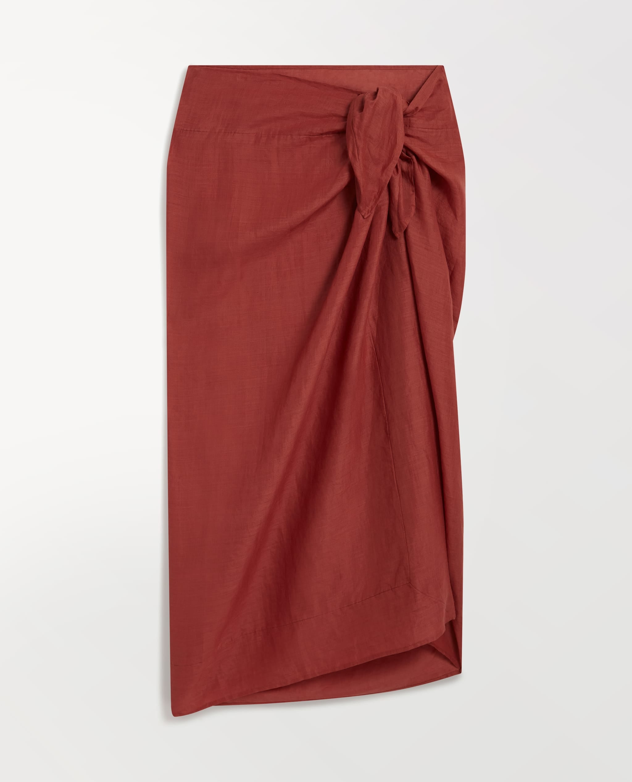 Women's Ramie Pareo Wrap - Deep Clay