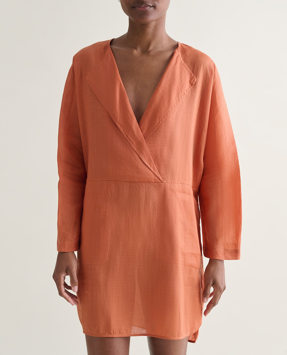 Women's Ramie Gauze Tunic Dress
