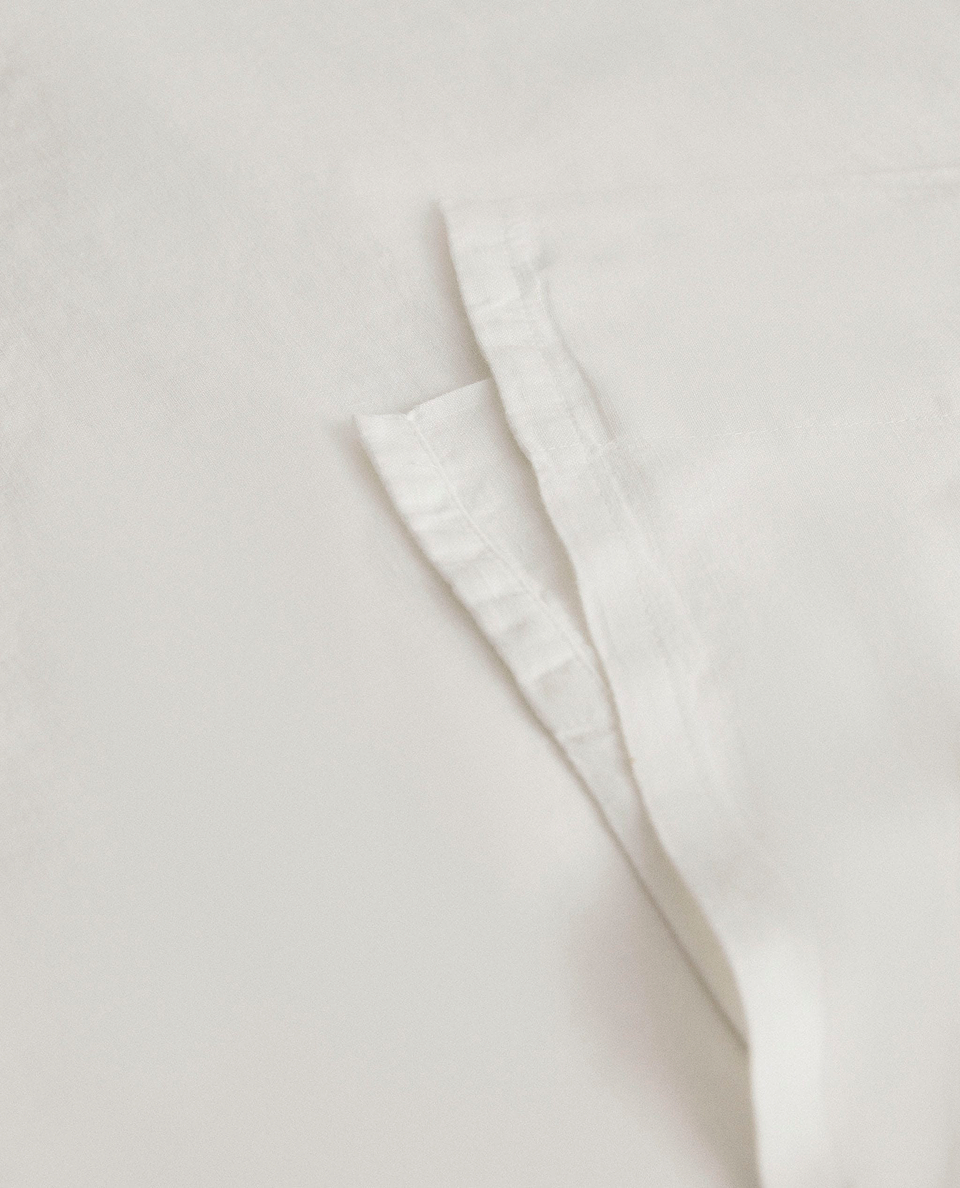 Relaxed & Refined Linen Flat Sheet - White