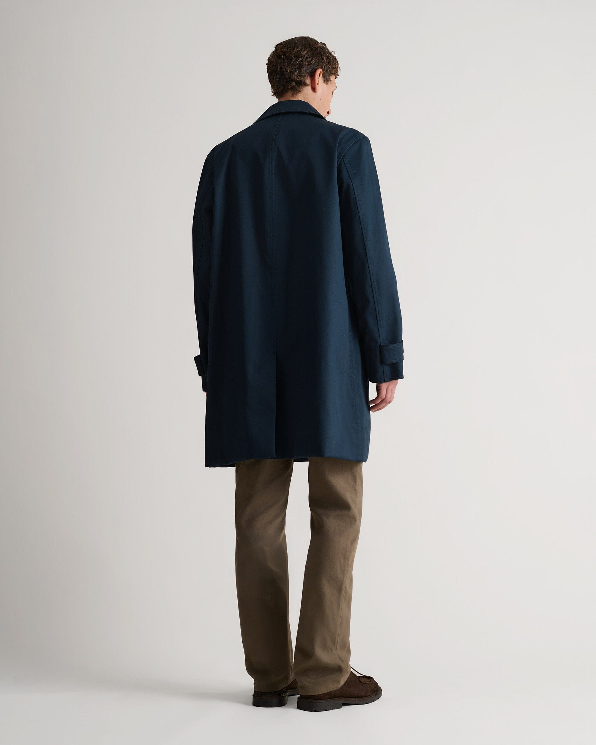 Men's Showerproof Rain Mac - Navy