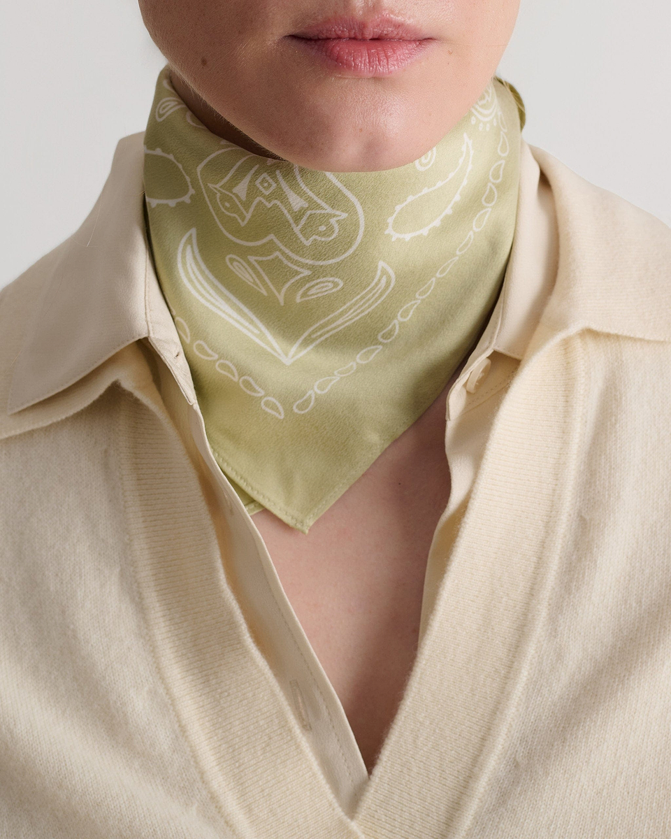 Silk Bandana - Fawn