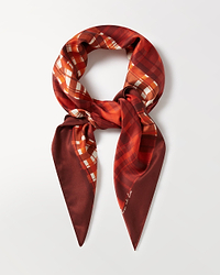 Silk Check Printed Scarf