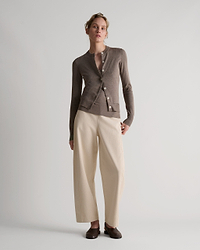 Silk-Cotton Cardigan - Mole