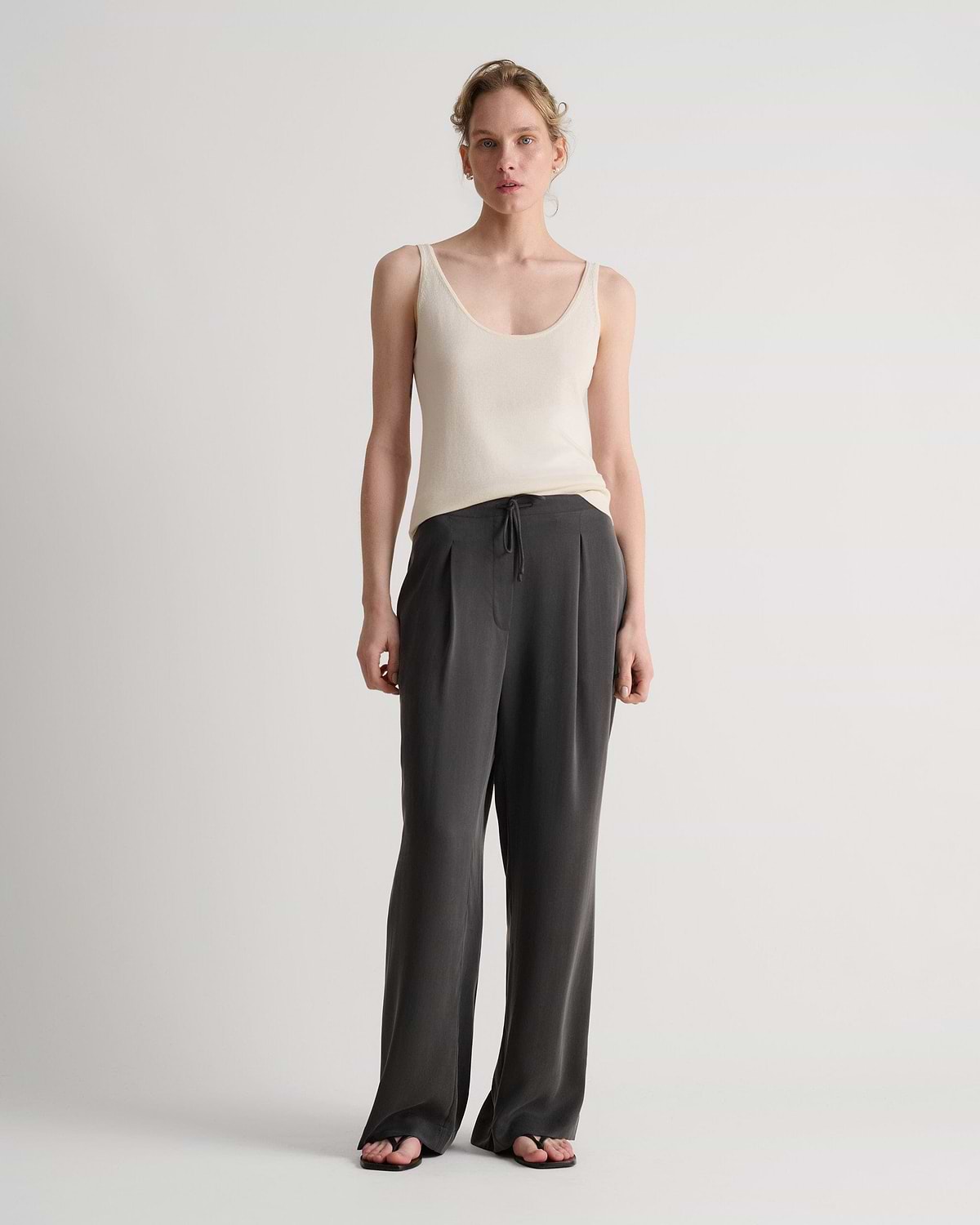 Women's Silk-Cotton Vest - Buttermilk