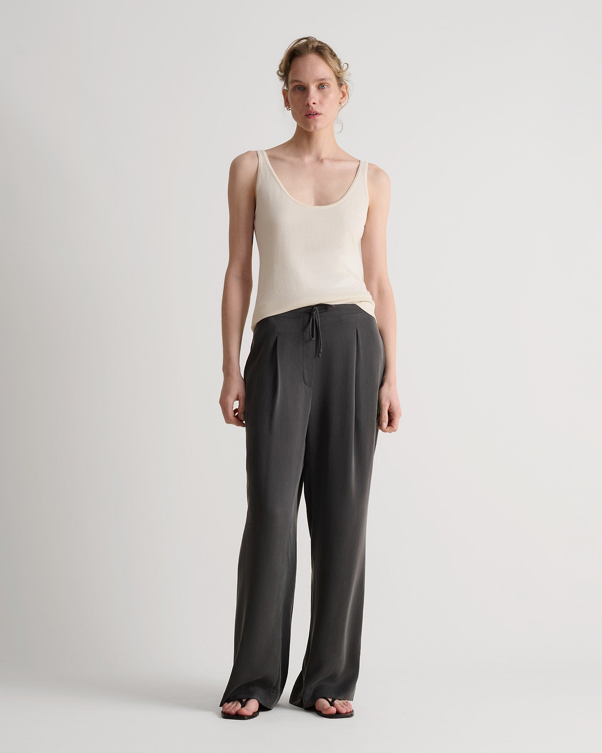 Women's Silk-Cotton Vest - Buttermilk