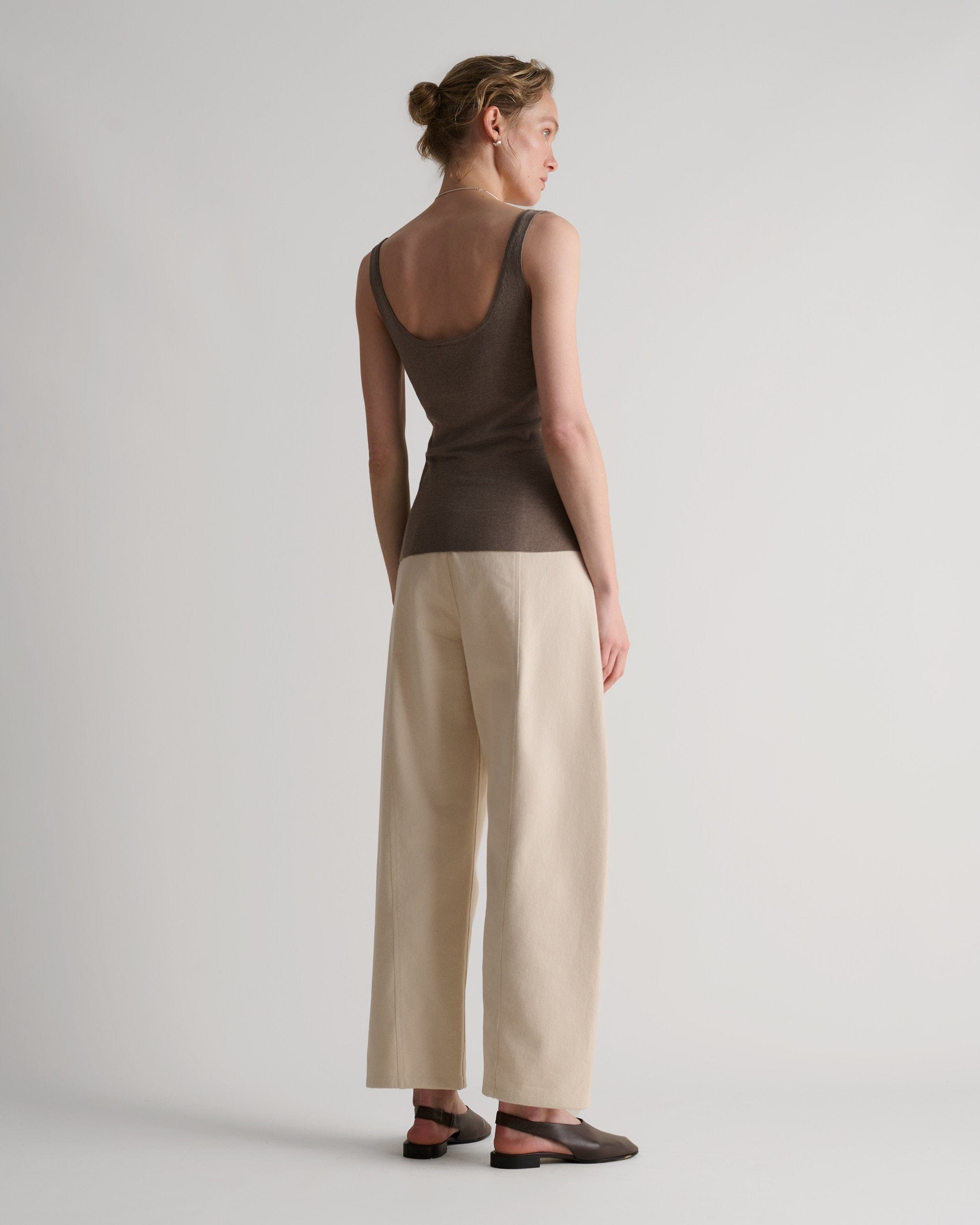 Women's Silk-Cotton Vest - Mole
