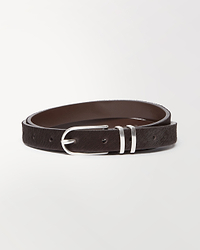 Women's Skinny Pony Hair Belt - Chocolate