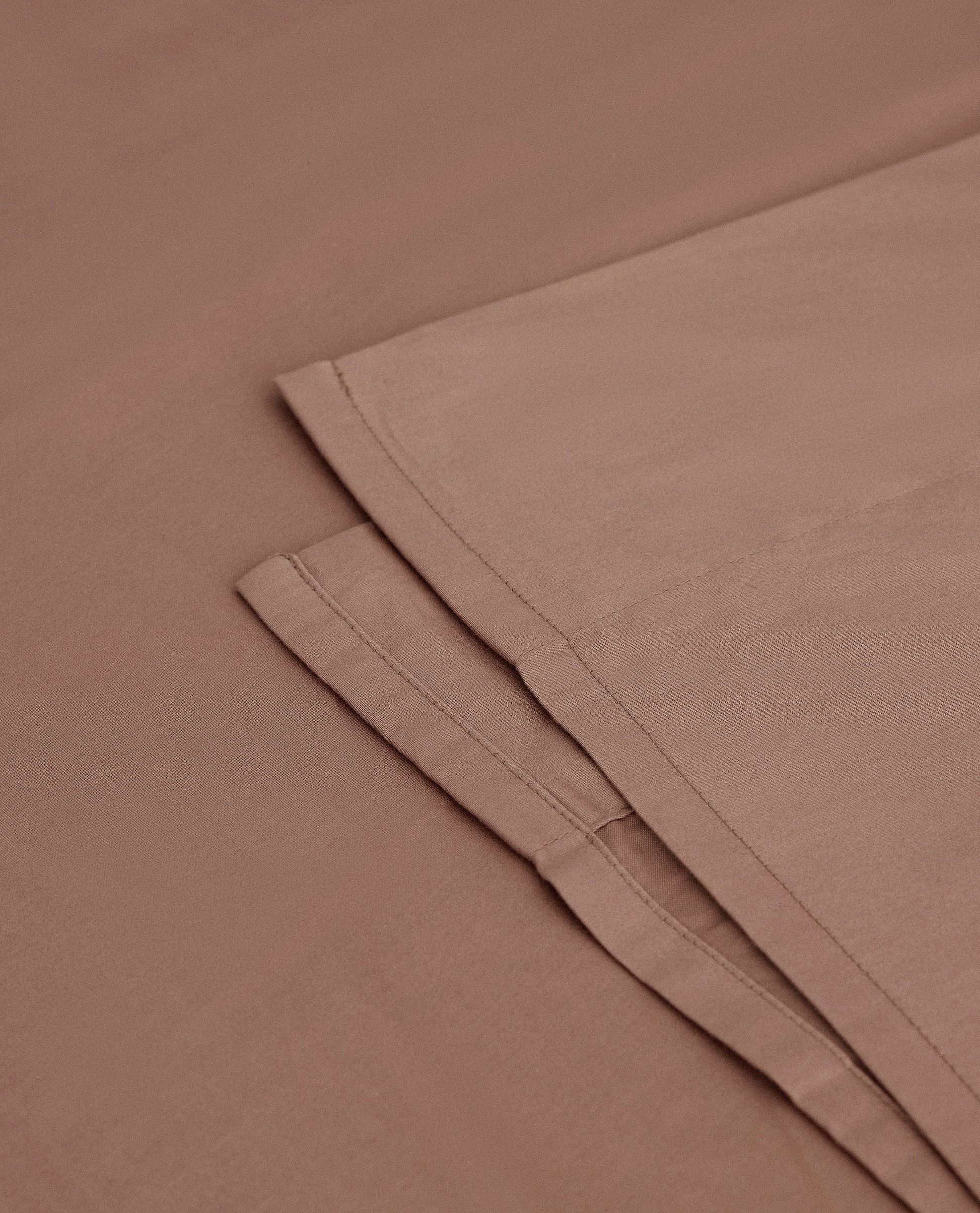 Soft & Smooth Cotton Sateen Flat Sheet - Deep Clay