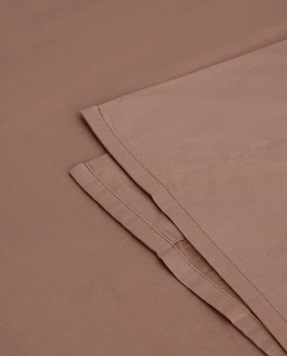 Soft & Smooth Cotton Sateen Flat Sheet - Deep Clay