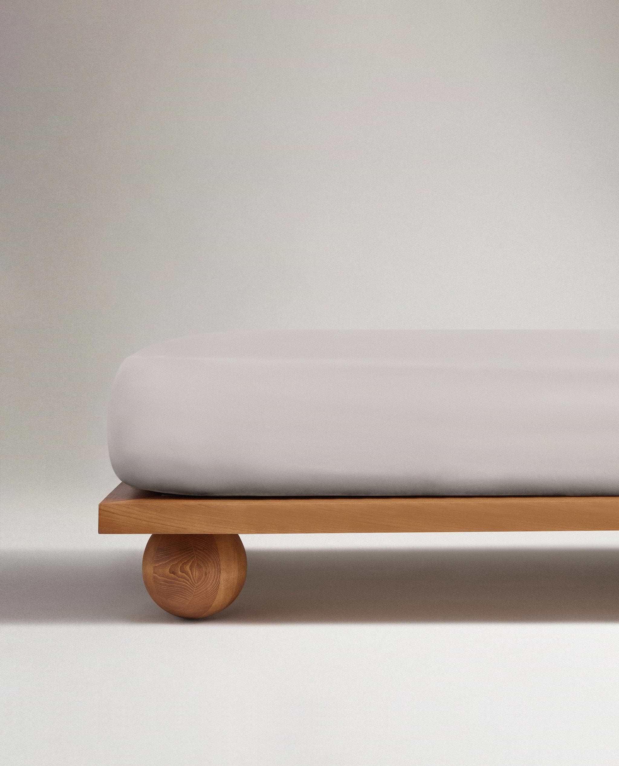 Soft & Smooth Premium Cotton Deep Fitted Sheet - Pebble