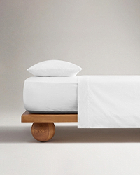 Soft & Smooth Cotton Sateen Flat Sheet - White