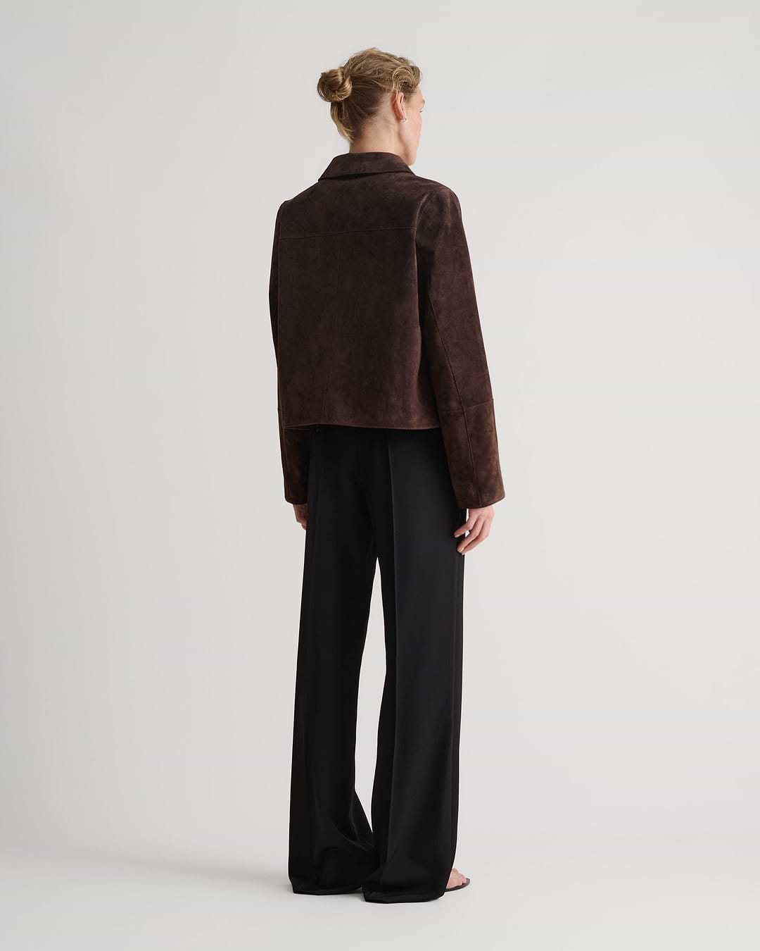 Women's Suede Jacket - Chocolate