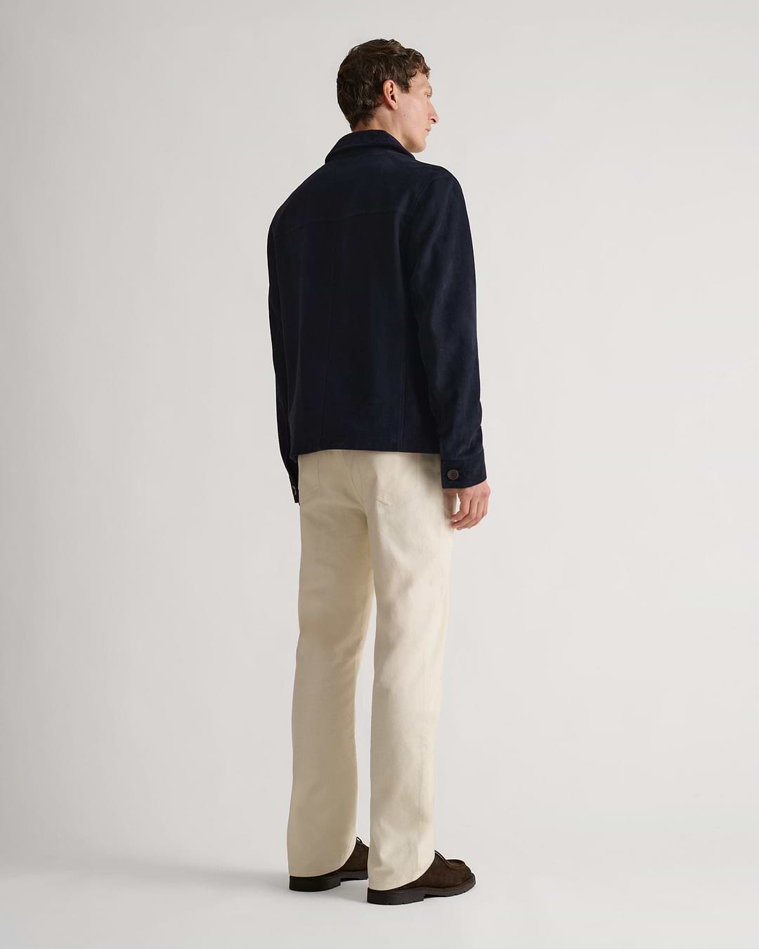 Men's Suede Jacket - Indigo