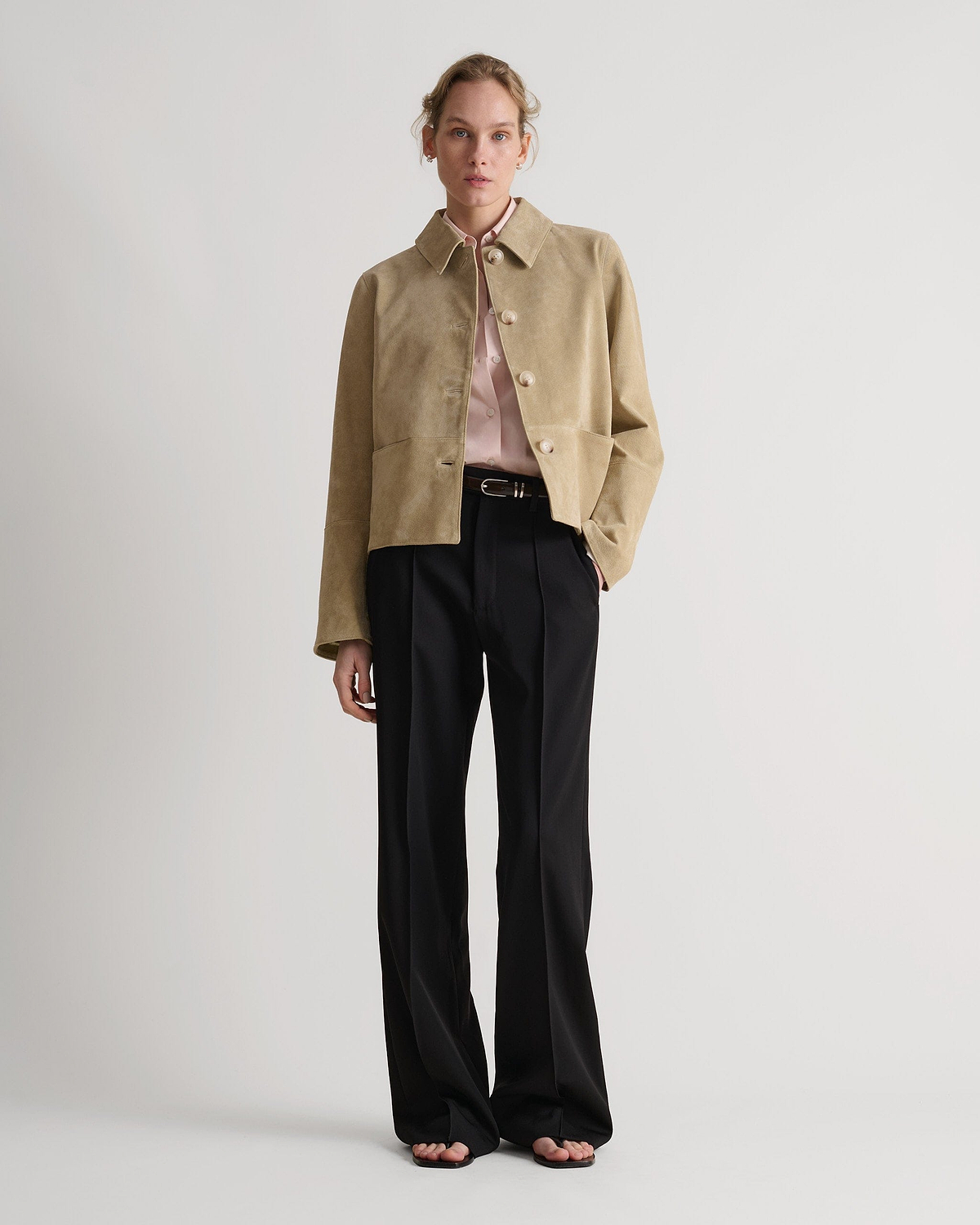 Women's Suede Jacket - Sand