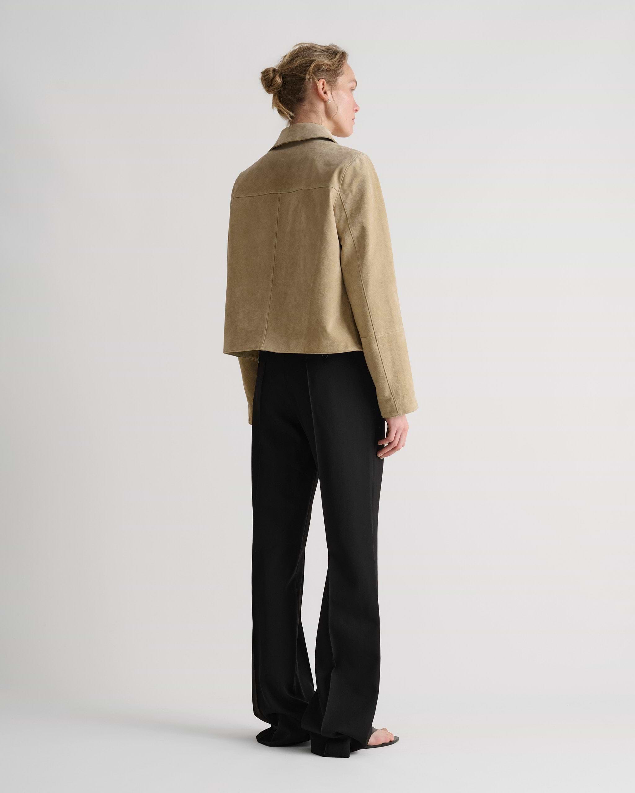 Women's Suede Jacket - Sand
