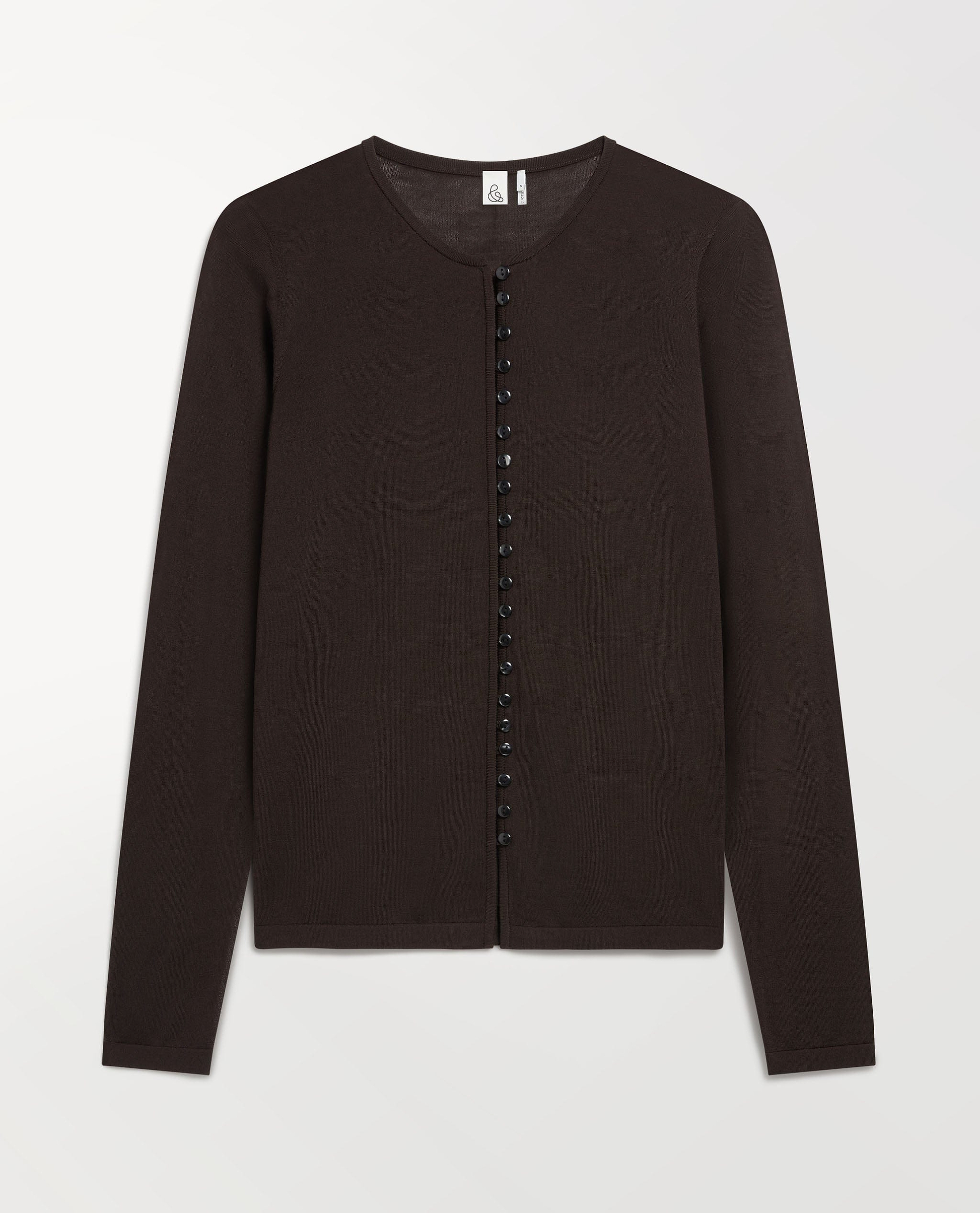 Women's Superfine Merino Button-Front Top - Umber