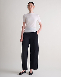 Women's Superfine Merino Wool Knitted T-shirt - Buttermilk