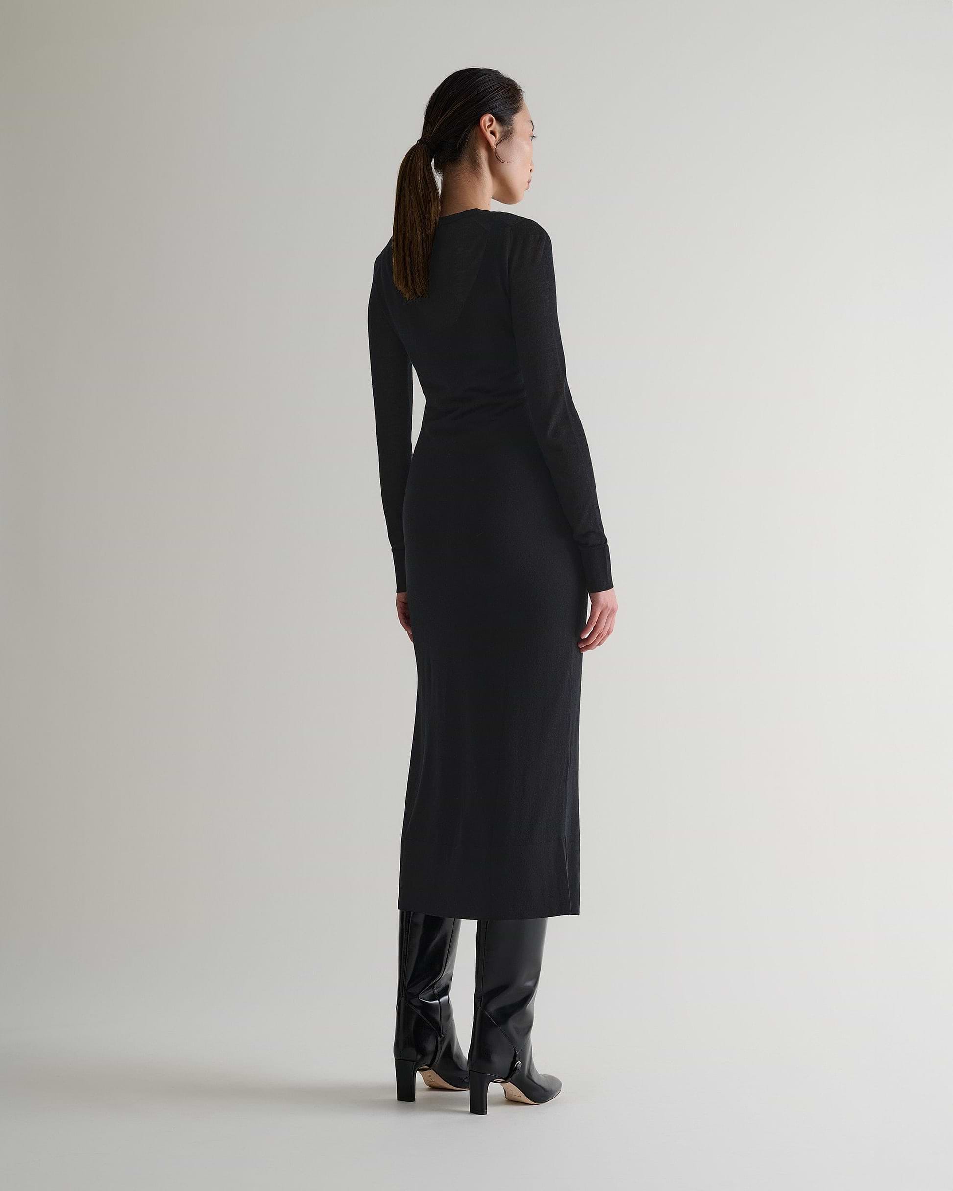 Women's TENCEL™ Cashmere Double Layered Button Dress