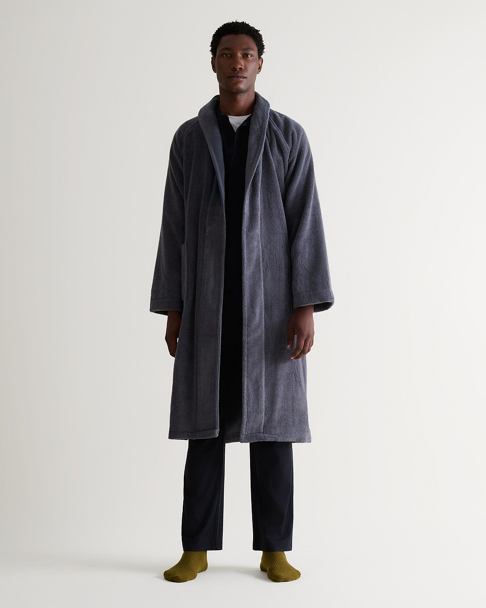 Men's Terry Bathrobe - Grey