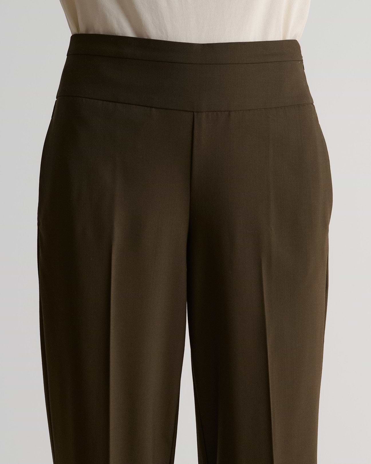 Women's Tropical Wool Wide Leg Trouser | Rise & Fall