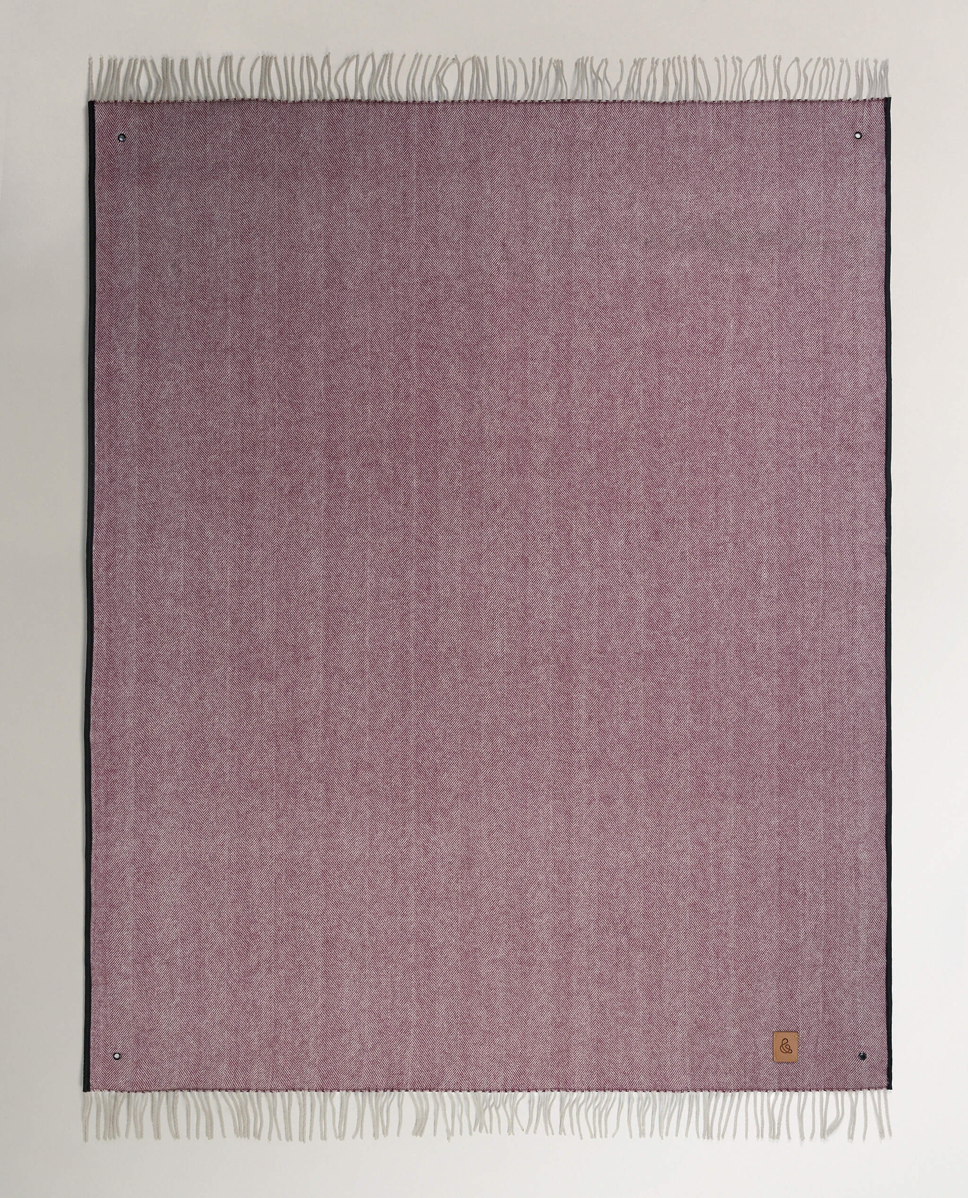 Merino Wool Waterproof Picnic Blanket - Aubergine