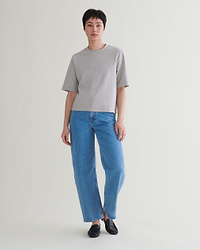 Women's Boxy Cotton T-shirt - Grey