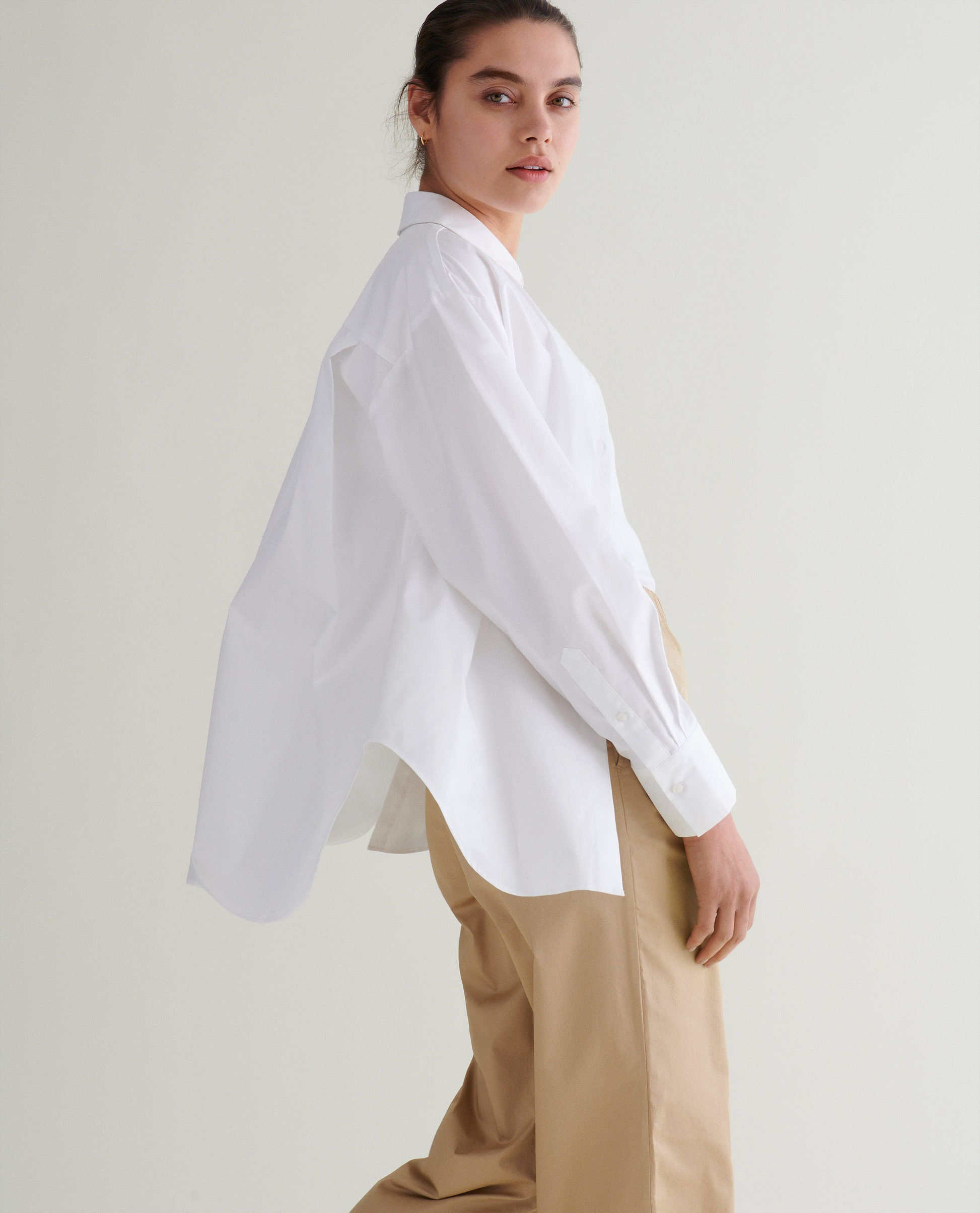 Women's Organic Cotton Poplin Shirt - White