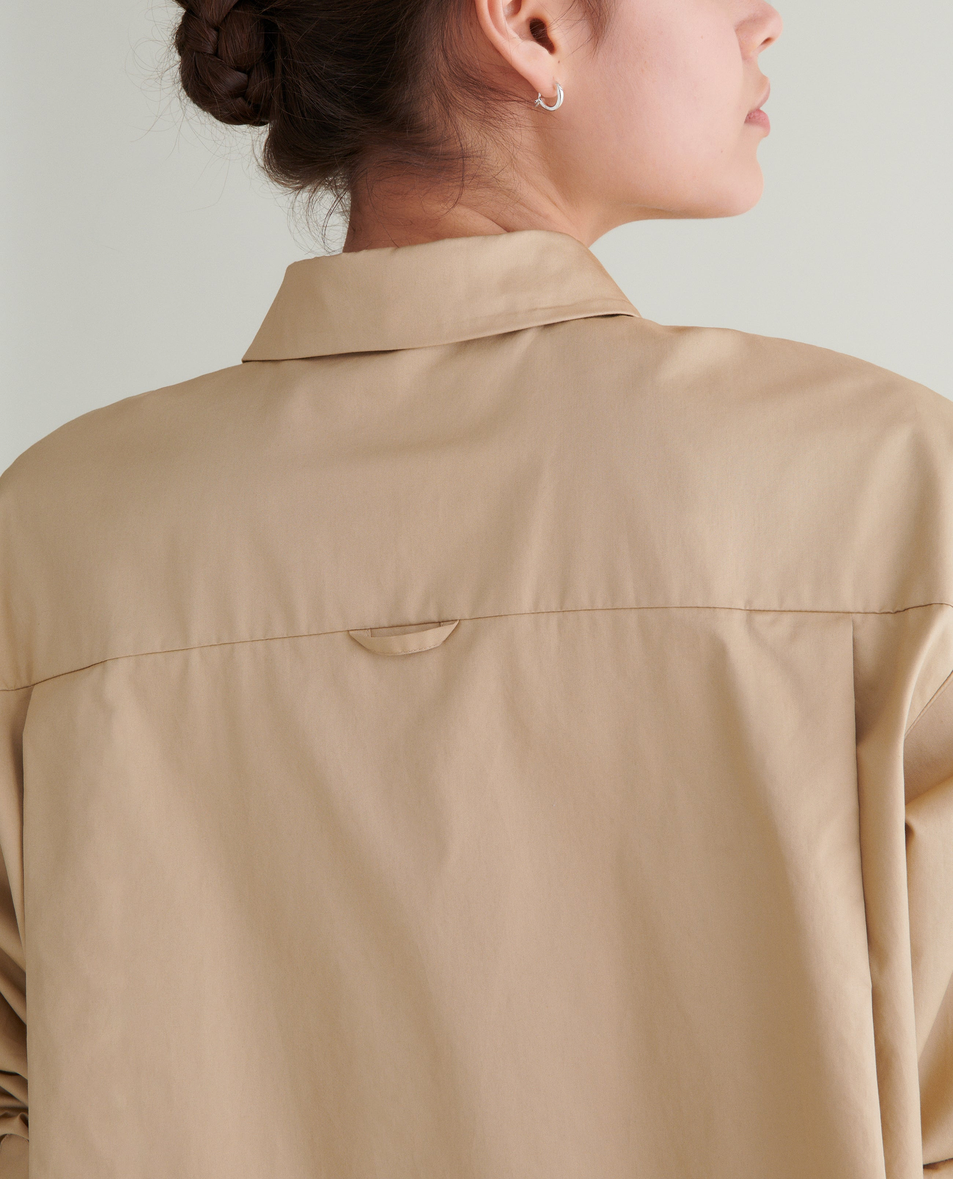 Women's Organic Cotton Poplin Shirt - Sandstone