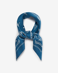 Silk Bandana - Ocean Blue
