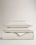 image 1 of 1 showing Rise & Fall's Soft & Smooth duvet set, colour: buttermilk stripe, fabric: sateen cotton