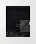 Image 1 of 2 showing Rise & Fall's finest cashmere double faced wrap, colour: black and charcoal.