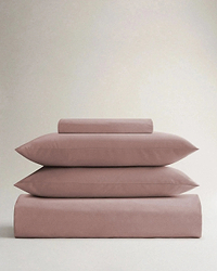 image 1 of 3 showing Rise & Fall's clay crisp & cool duvet set in percale cotton