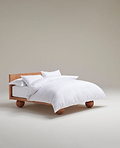 Image 1 of 4 showing Rise & Fall's percale cotton duvet cover, colour: white.