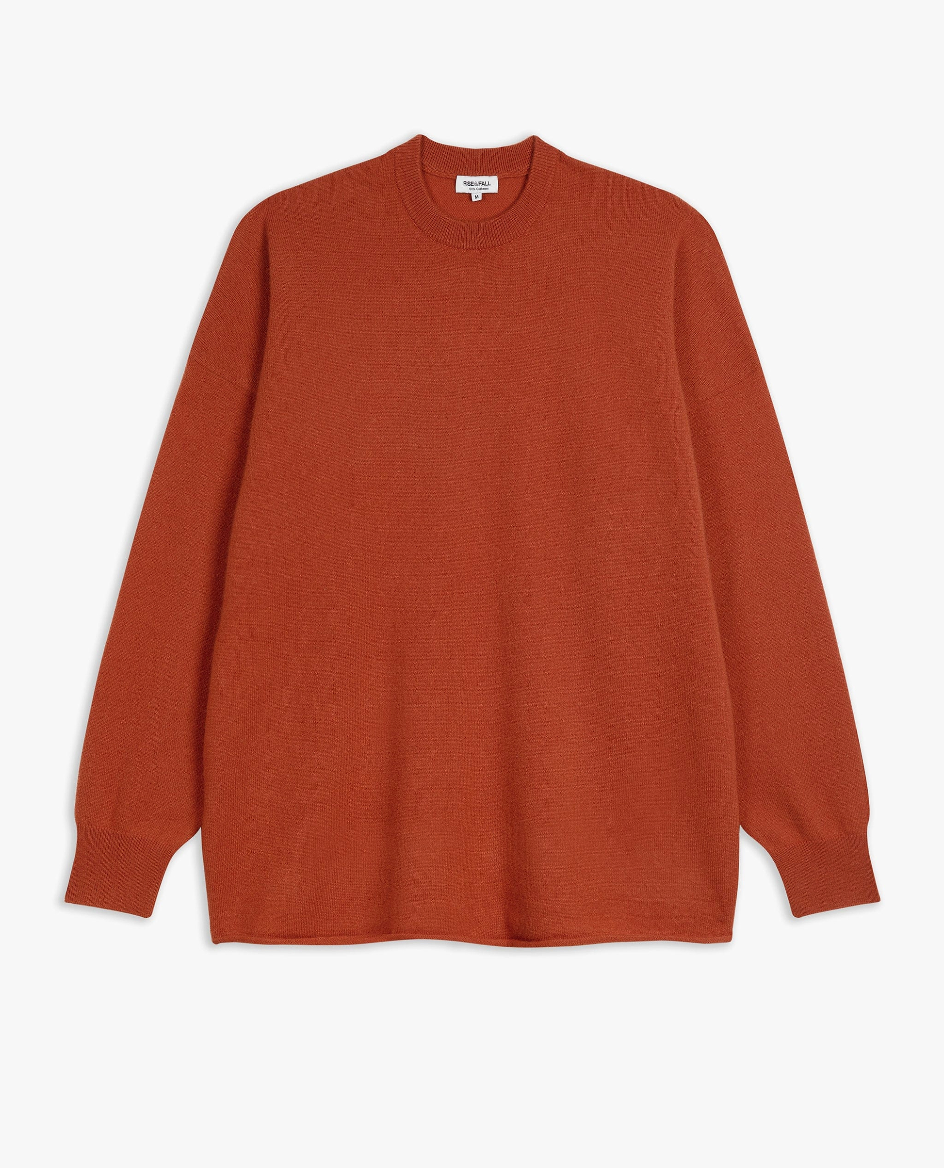 Image 2 of 4 showing Rise & Fall's finest cashmere sweatshirt, colour: rust.