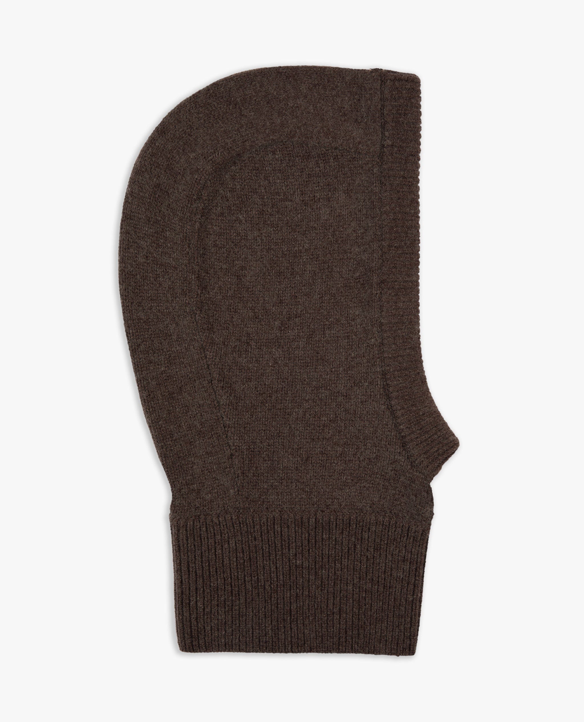 Image 2 of 4 showing Rise & Fall's women's chocolate brown Cashmere Merino Knitted Hood.