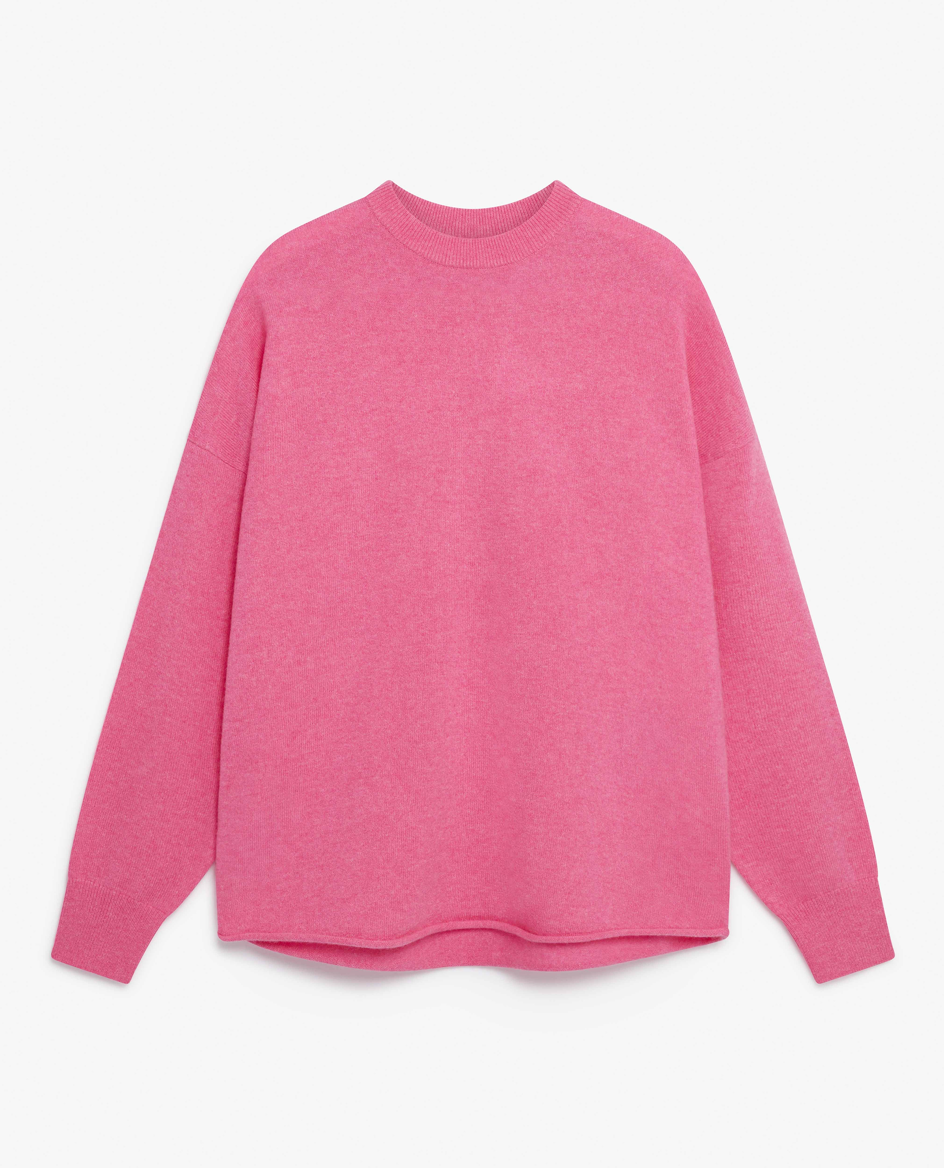 Image 2 of 4 showing Rise & Fall's pink fine cashmere sweatshirt.