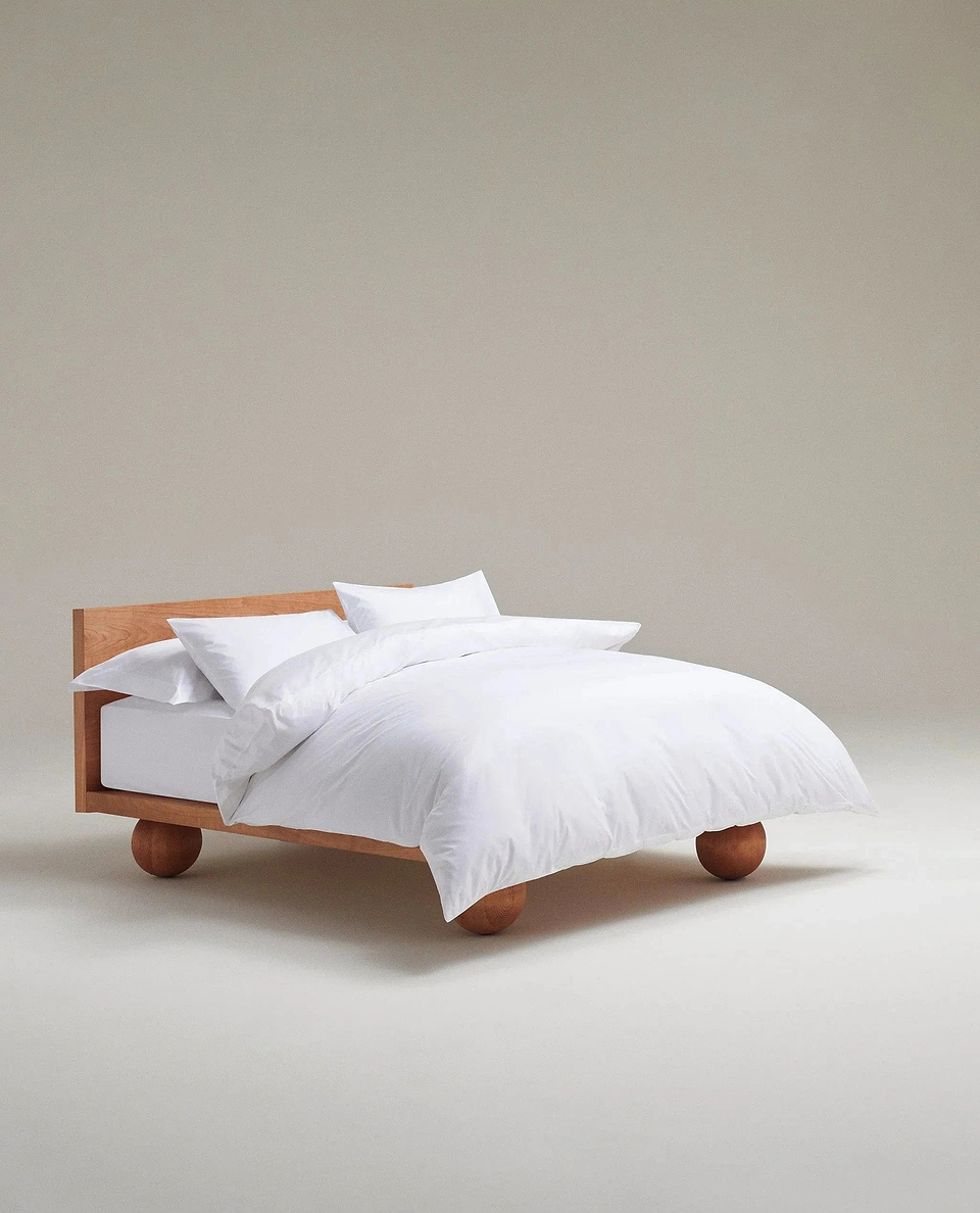 image 2 of 5 showing Rise & Fall's Soft & Smooth duvet set, colour: white, fabric: sateen cotton