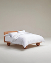 The Soft & Smooth Cotton Duvet Set - White Navy Piping