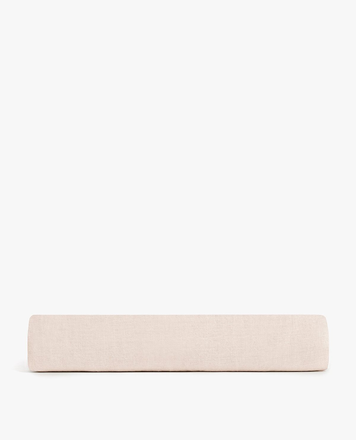 Image 2 of 6 showing Rise & Fall's Relaxed & Refined linen flat sheet in pale peach.