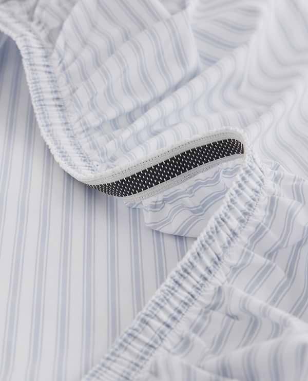 Crisp & Cool Organic Cotton Duvet Set - Blue Stripe Ticking