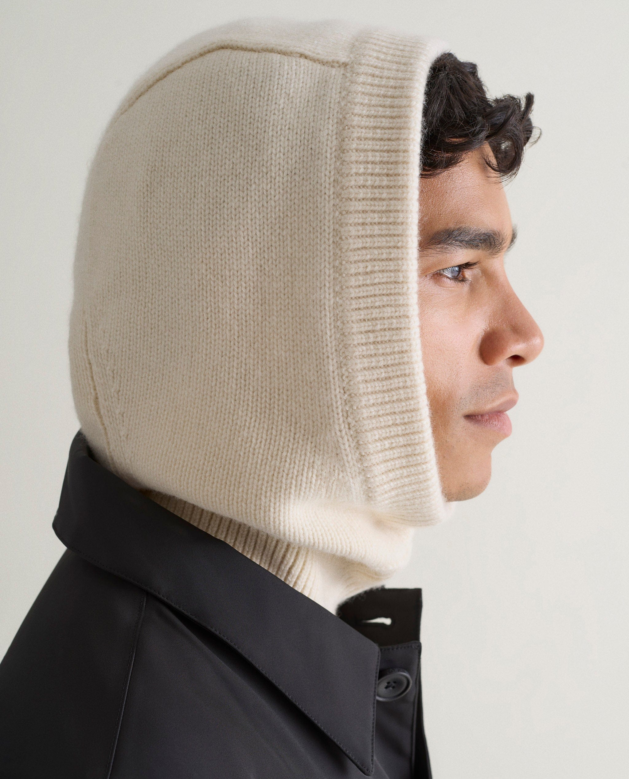 Men's Cashmere Merino Knitted Hood | Rise & Fall