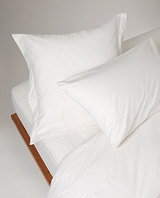 Crisp & Cool Organic Cotton Duvet Set - Buttermilk Ticking Stripe