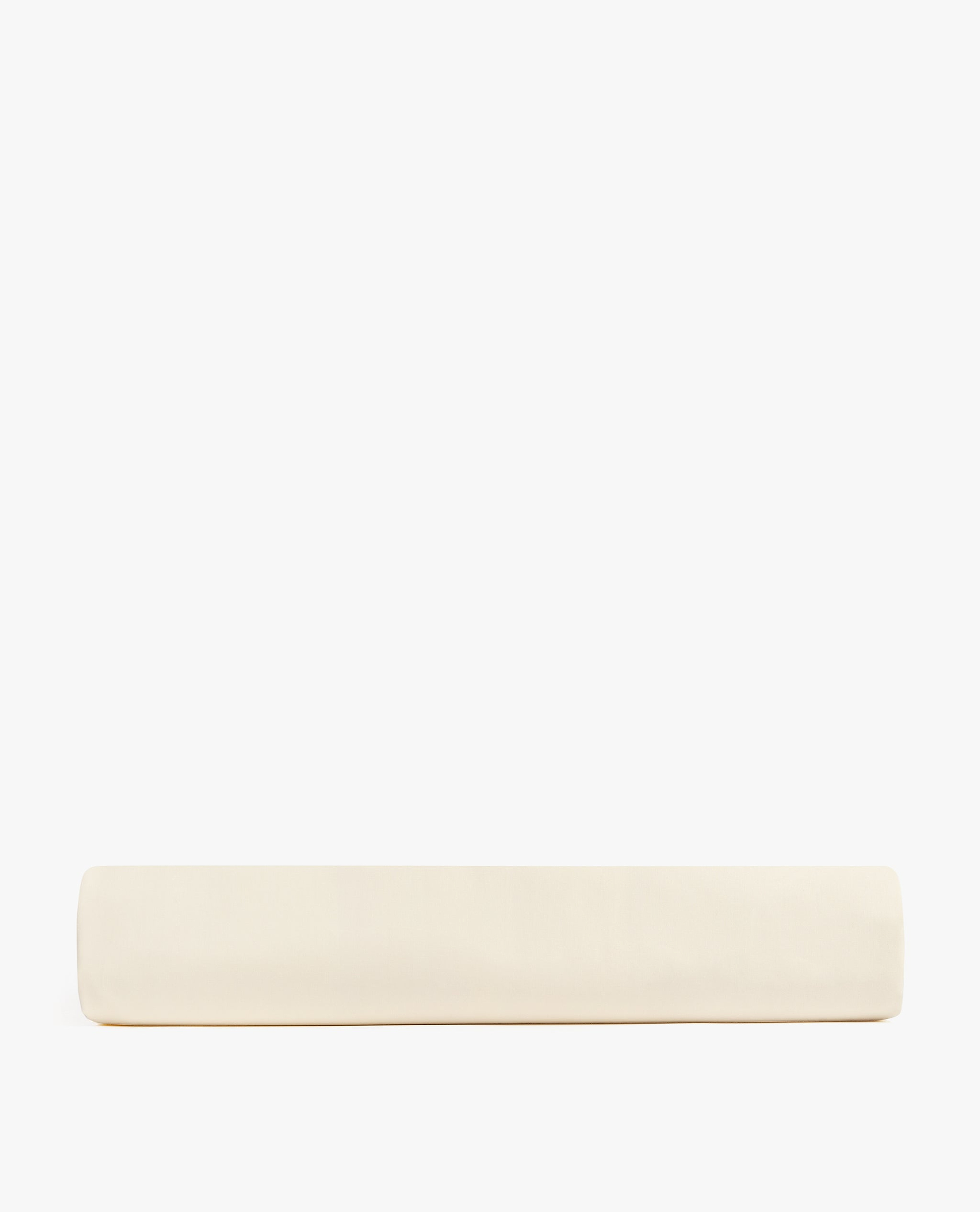 Image 3 of 3 showing Rise & Fall's Crisp & Cool organic percale cotton flat sheet in buttermilk.