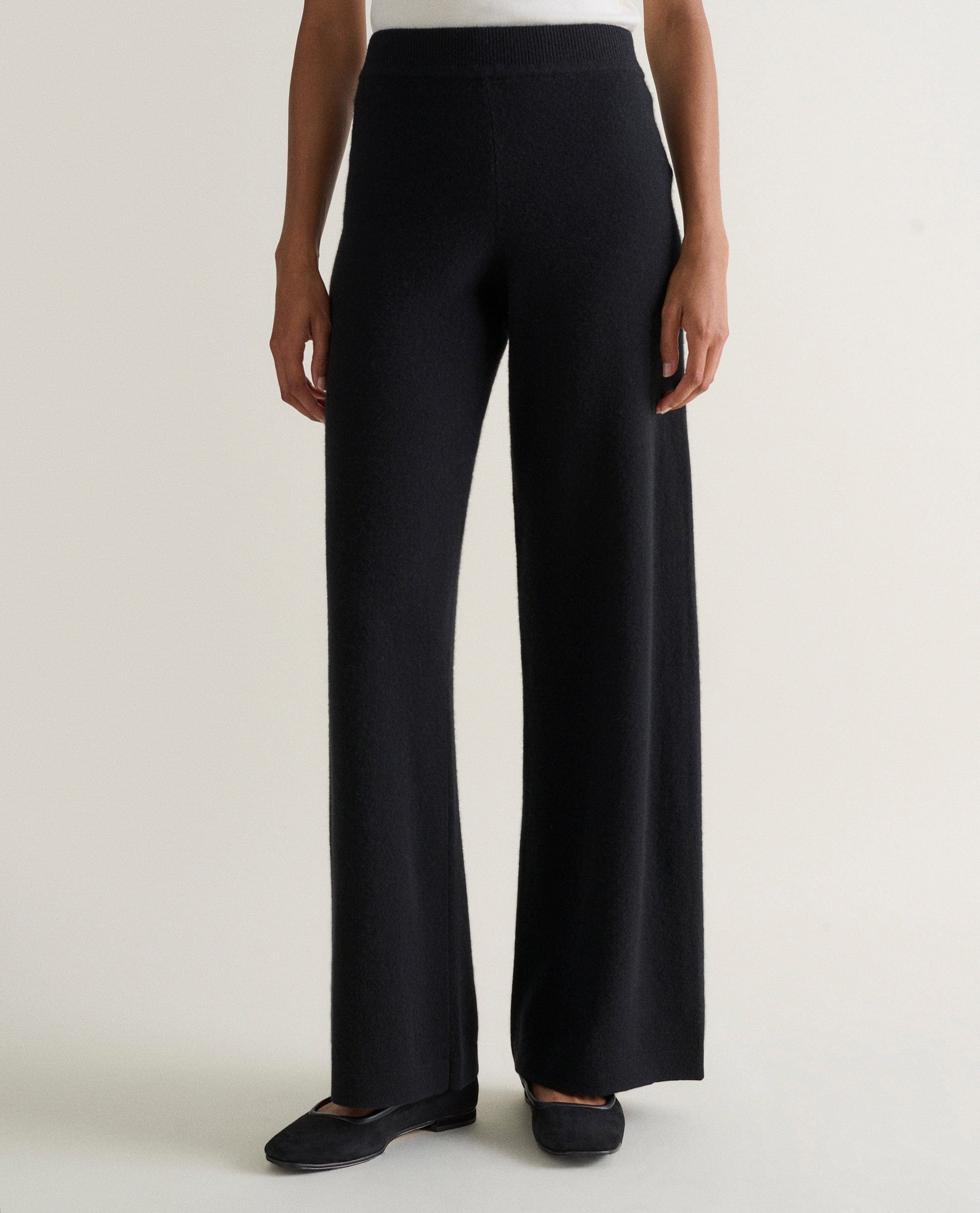 Women's Finest Cashmere Wide-Leg Trousers | Rise & Fall