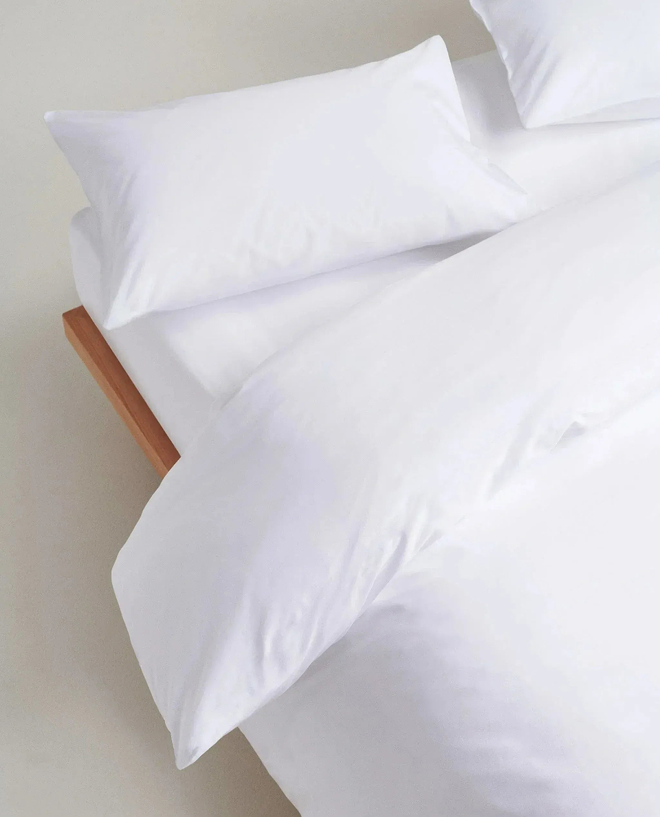 Soft & Smooth Cotton Deluxe Duvet Bundle - White - Queen
